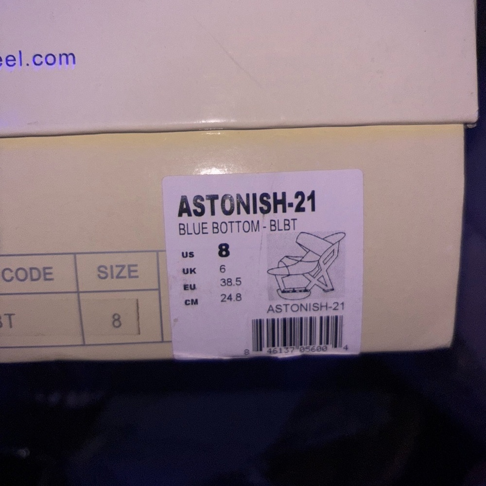 Blue Transparent Women's Heels - Picture 4 of 4
